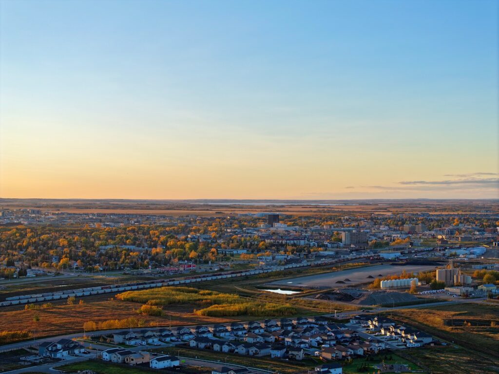 Northreach Grande Prairie aerial shot of the city.